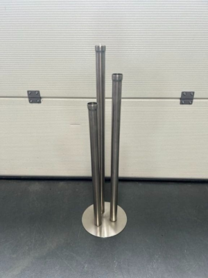 Kaarsenstandaard RVS, 3 waxinelichtjes